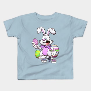 Smiling Easter Bunny With Easter Eggs Kids T-Shirt